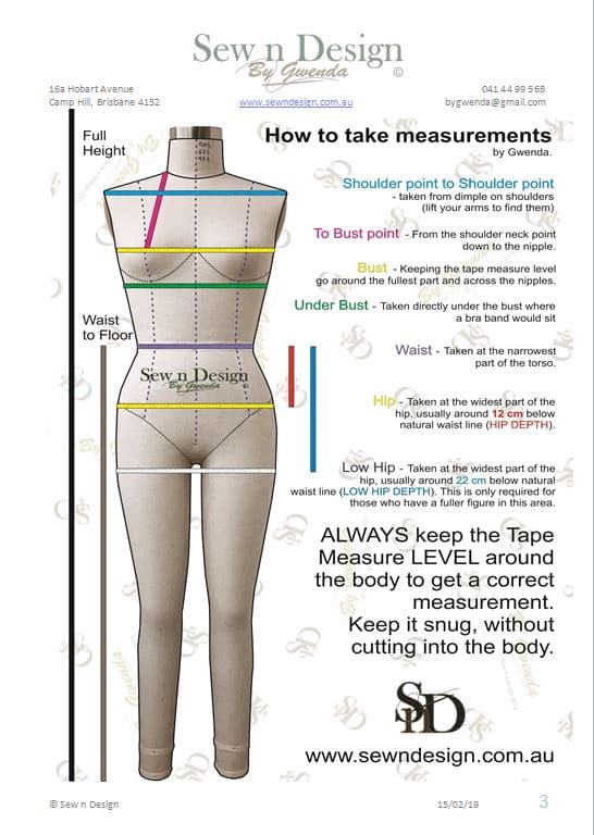 How To Take Measurements Pg 3
